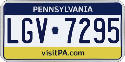 PA license plate LGV7295