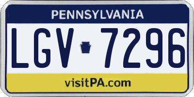 PA license plate LGV7296