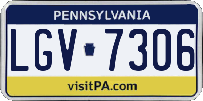 PA license plate LGV7306