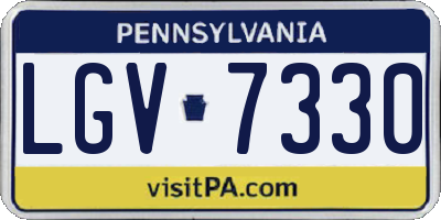 PA license plate LGV7330