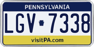 PA license plate LGV7338