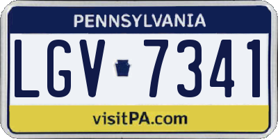 PA license plate LGV7341