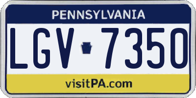 PA license plate LGV7350