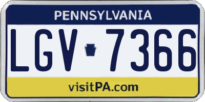PA license plate LGV7366