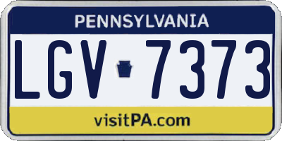 PA license plate LGV7373