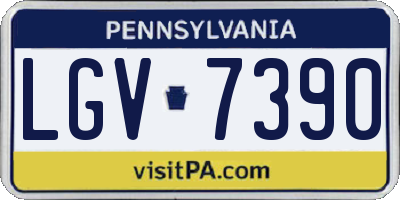 PA license plate LGV7390