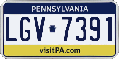 PA license plate LGV7391