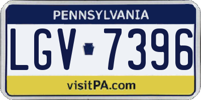 PA license plate LGV7396