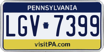 PA license plate LGV7399