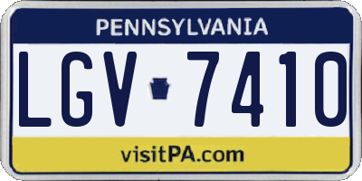 PA license plate LGV7410