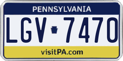 PA license plate LGV7470