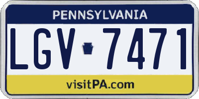 PA license plate LGV7471