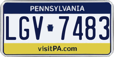 PA license plate LGV7483
