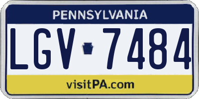 PA license plate LGV7484
