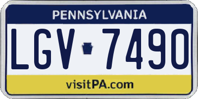 PA license plate LGV7490