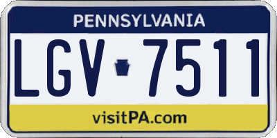 PA license plate LGV7511