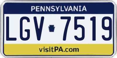 PA license plate LGV7519