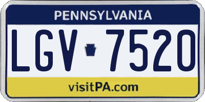 PA license plate LGV7520
