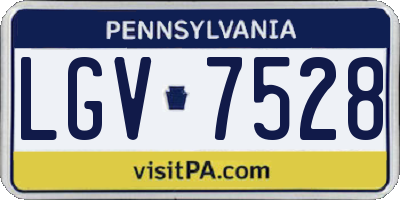 PA license plate LGV7528