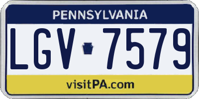 PA license plate LGV7579