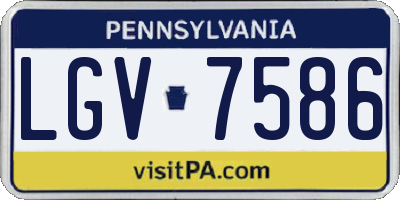 PA license plate LGV7586