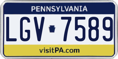 PA license plate LGV7589