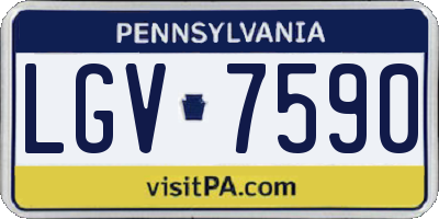 PA license plate LGV7590
