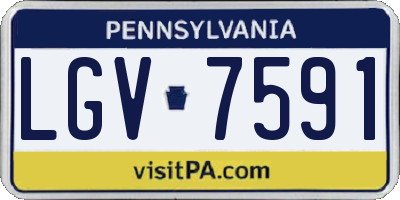 PA license plate LGV7591