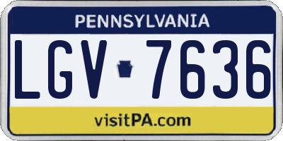 PA license plate LGV7636