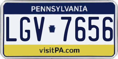 PA license plate LGV7656