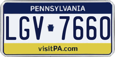 PA license plate LGV7660