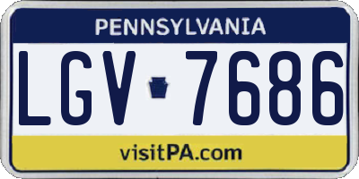 PA license plate LGV7686