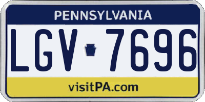 PA license plate LGV7696
