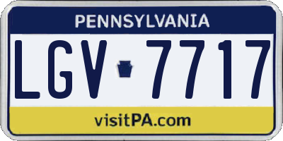 PA license plate LGV7717