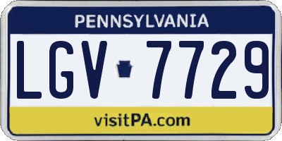 PA license plate LGV7729