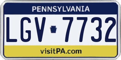 PA license plate LGV7732