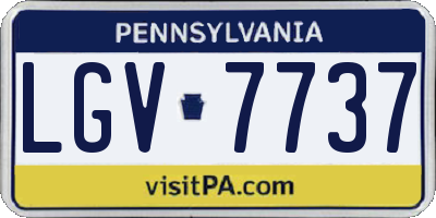 PA license plate LGV7737