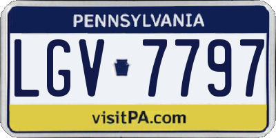 PA license plate LGV7797