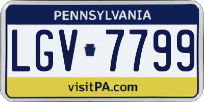 PA license plate LGV7799