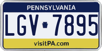 PA license plate LGV7895