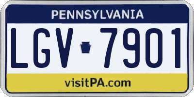 PA license plate LGV7901