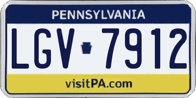 PA license plate LGV7912