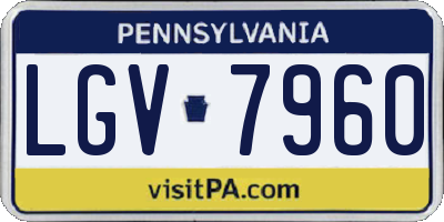 PA license plate LGV7960