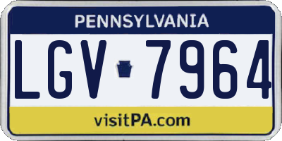 PA license plate LGV7964