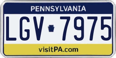 PA license plate LGV7975