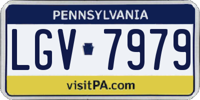 PA license plate LGV7979
