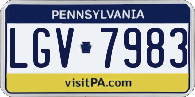 PA license plate LGV7983