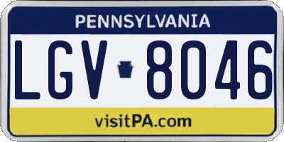 PA license plate LGV8046
