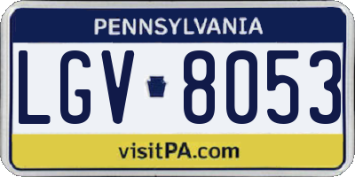 PA license plate LGV8053