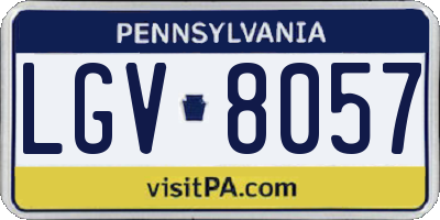PA license plate LGV8057